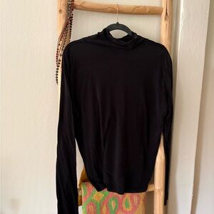Reformation Black Long Sleeve Turtle Neck Top
